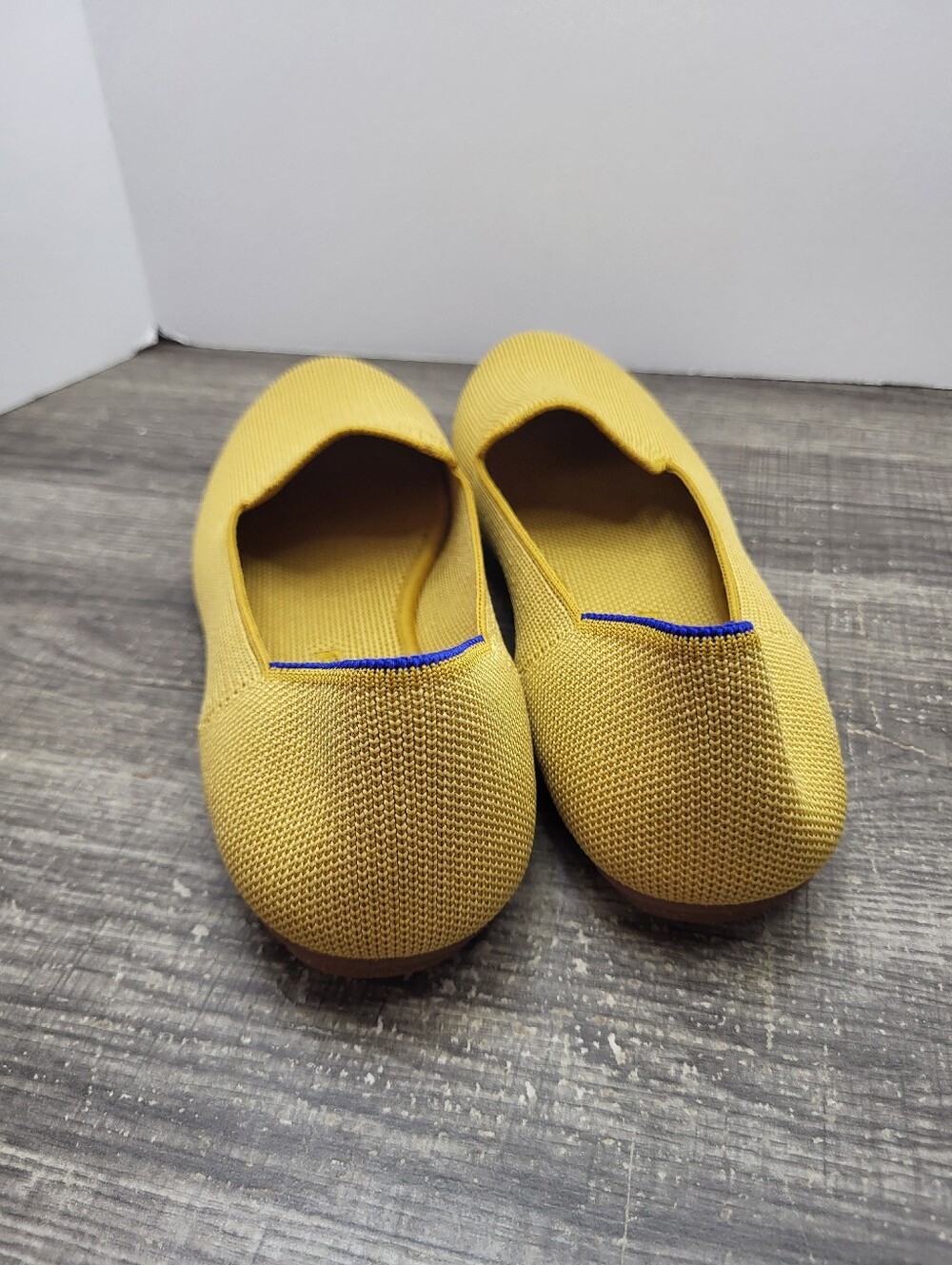Rothys Flats Ballet Loafers Shoes Lemon Drop Slip On Breathable Women's Size 8 - Picture 5 of 10